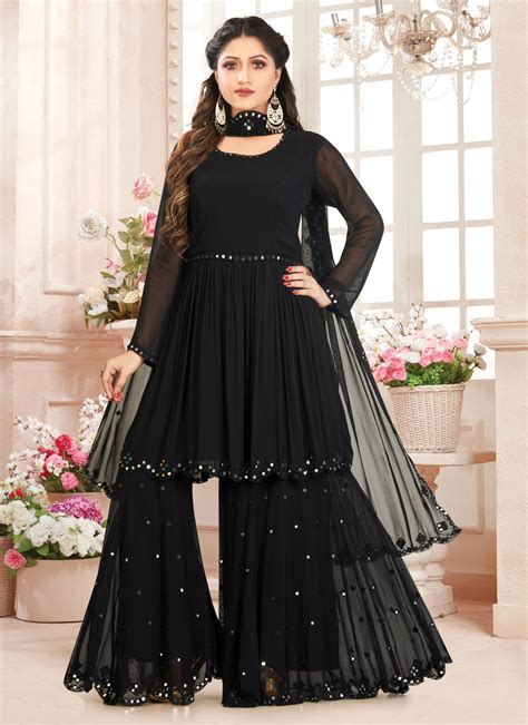Black Engagement Salwar Suit Buy Online Salwar Kameez