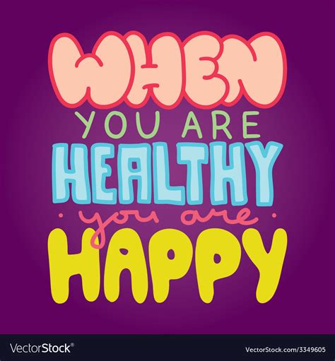 Healthy And Happy Royalty Free Vector Image Vectorstock