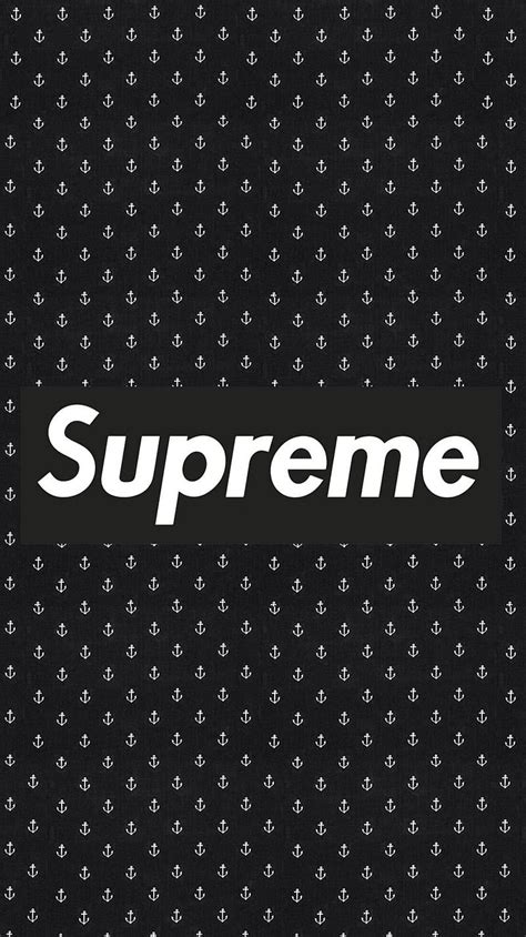 Supreme Black Brand Logo Original Sideways White Hd Mobile