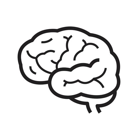 Simple Icon Human Brain Vector Art At Vecteezy