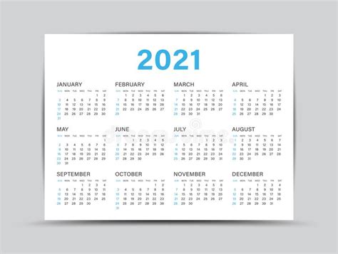 2021 Yearly Calendar 12 Months Yearly Calendar Set In 2021 Planner