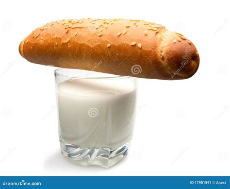 Milk And Freshly Baked Loaf Stock Image Image Of Snack Bakery 17951591