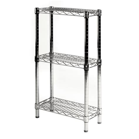 Shelving Inc 8 D X 24 W Chrome Wire Shelving With 3 Tier Shelves Weight Capacity 800lbs Per