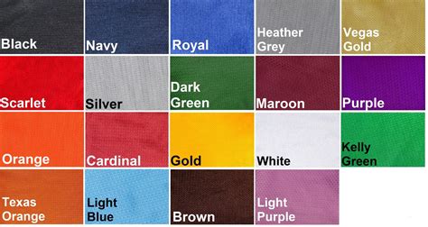 412a Adult Nylon Short Color Swatches Dodger Industries