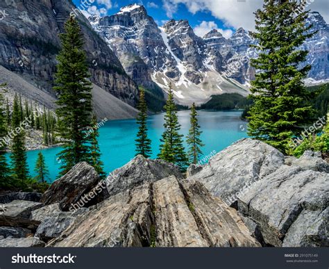 Moraine Lake In The Valley Of Ten Peaks Banff National Park Alberta