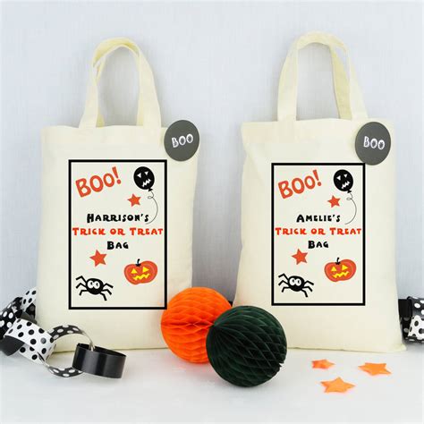 Personalised Halloween Trick Or Treat Bag By Andrea Fays