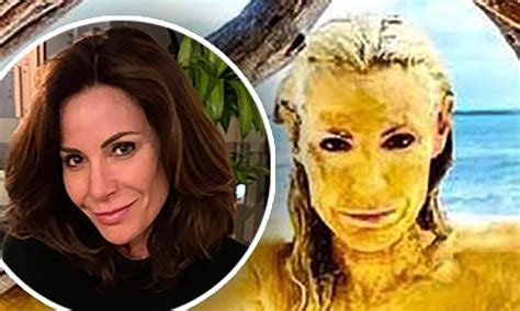 Luann De Lesseps Appears To Be Dipped In Gold As She Goes Topless In