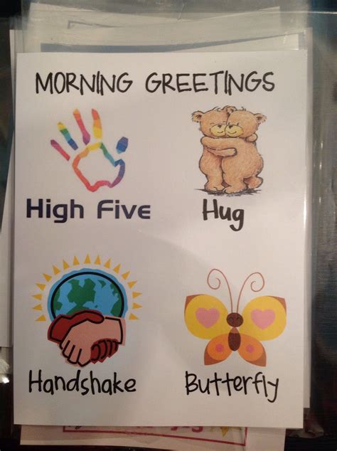 Morning Greetings Have Students Choose One From The Card To