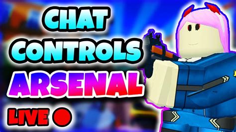letting chat control my arsenal character live 🔴 roblox arsenal livestream vip server youtube