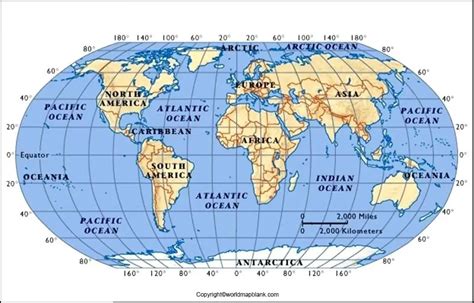 Latitude And Longitude World Map Free And Printable Pdf