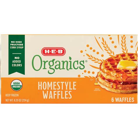 H E B Organics Frozen Waffles Homestyle Shop Entrees And Sides At H E B