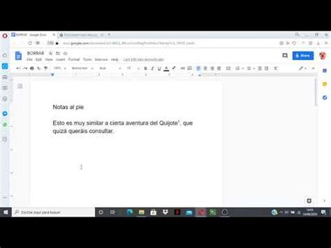 C Mo Insertar Notas Al Pie En Google Docs Youtube