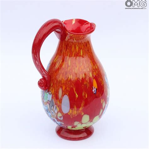 Carafes Jugs Pitchers And Decanters Pitcher Red Spring Murano Glass