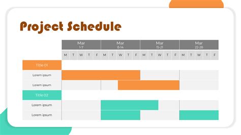 Simple Gantt Chart Project Schedule Template Pagetimelinesingle Slides