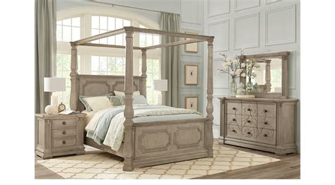 All canopy bedroom sets come with various sizes to choose. Havencrest Gray 7 Pc Queen Canopy Bedroom - Traditional
