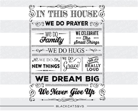 In This House Quotes Svg File Cutting File Clipart In Svg Eps Dxf