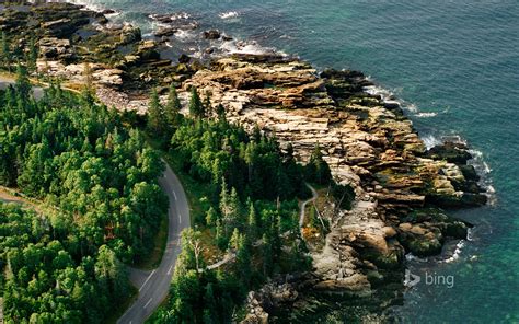 Coastline Of Acadia National Park Maine Bing Wallpapers