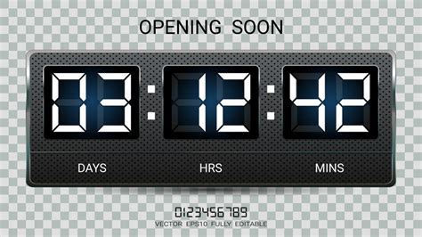 Countdown Timer Remaining Or Clock Counter Scoreboard With Days Hours