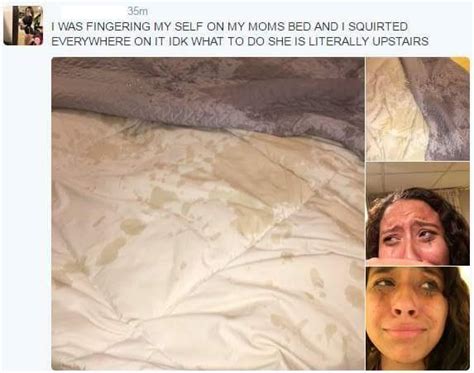 Girl Squirts All Over Mom S Bed R Thathappened