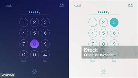 Passcode Interface For Lock Screen Login Or Enter Password Pages Digital Numpad App User