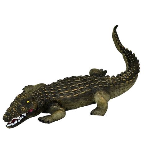 Large Rubber Crocodile Toy Stuffed Realistic Details Alligator Etsy