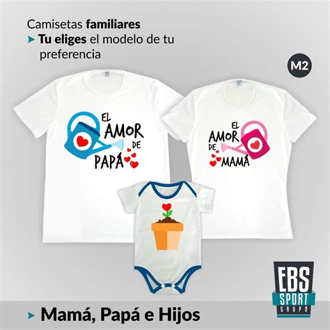 Camisetas Con Body Set 3 Papa Mama Bebe Hijo Hija Familia