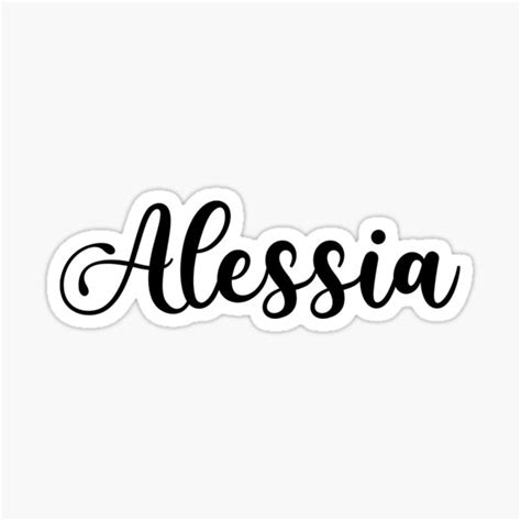 Alessia Name Handwritten Calligraphy Sticker For Sale By