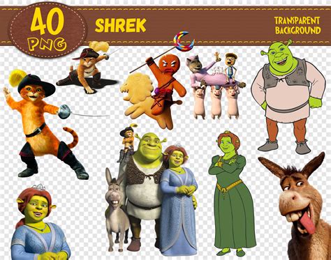 Shrek Clipart Shrek Characters Shrek Png Printable Digital Etsy