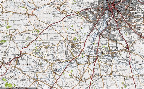 Historic Ordnance Survey Map Of Enderby 1946