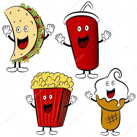 Fast Food Treat Cartoon Mascots — Stock Vector © Cteconsulting 11576537