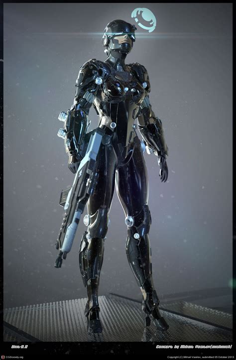 Unit By Mihail Vasilev D Cgsociety Female Armor Cyberpunk Character Armor Concept
