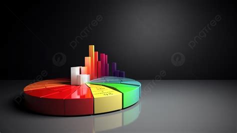 Colorful Chart To Illustrate A Chart Background D Rendering Growth