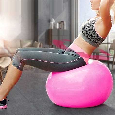 Fitness Pilates Yoga Ball Utility Weight Training Anti Slip With Pump