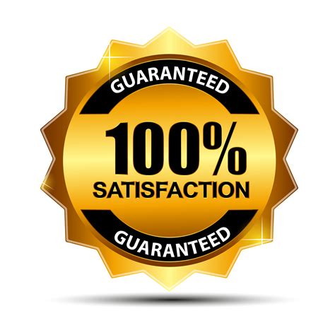 100 Satisfaction Guaranteed Label 3609363 Vector Art At Vecteezy