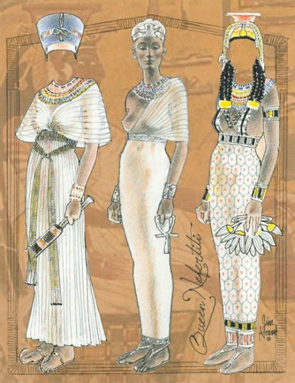 Queen Nefertiti [ancient Egyptian Queen] Paper Dolls Of Classic Stars Vintage Fashion And