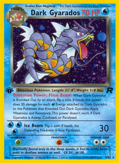 Investing in the market's most reputable collections is a wise decision. Pokemon Price - 2000 Team Rocket Dark Gyarados 1st Edition Holo