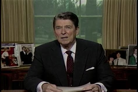 President Ronald Reagans Delivers Address On Editorial Video