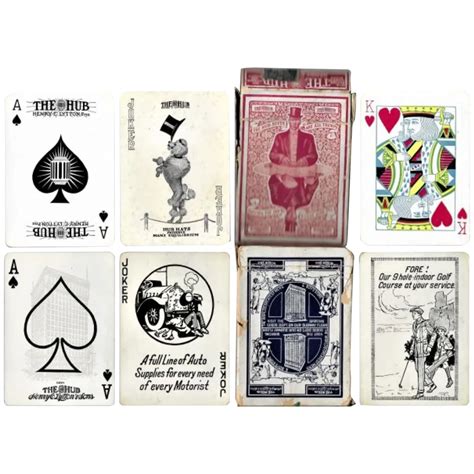 Two Packs Of The Hub Clothing Store Wide Advertising Playing Cards