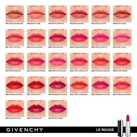 Le Rouge Lipstick Givenchy Sephora Younique Givenchy Lip Swatches