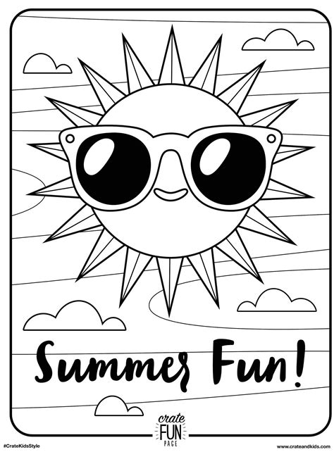 Free Printable Coloring Page Summer Fun Crateandkids Blog
