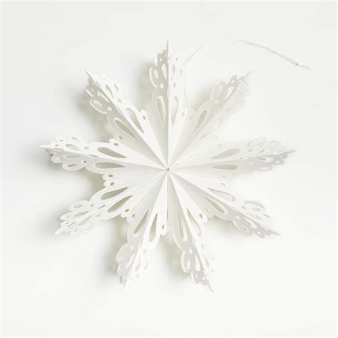 Snow Day Lace Snowflake Christmas Tree Ornament Reviews Crate And Barrel