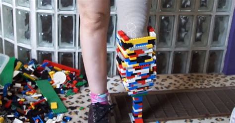 Legoleg Woman Builds Self A Prosthetic Leg From Legos Cnet