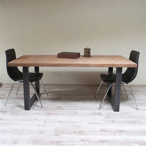 U Shaped Legs Industrial Style Dining Table By Cosywood