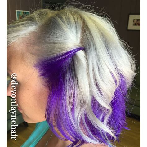 Purple And Platinum Hair Platinum Hair Dyed Hair Bridesmaid Hair