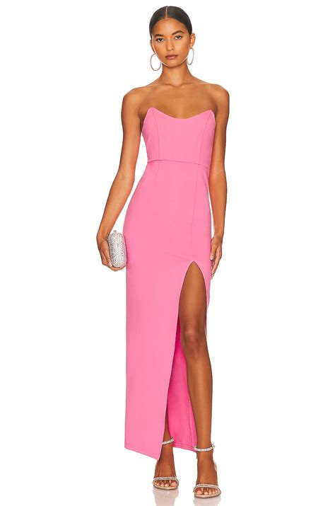 Superdown Ryleigh Strapless Maxi Dress In Pink Revolve