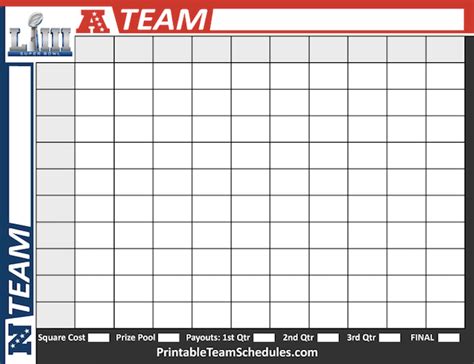 Get super bowl sunday info about the national football league's championship game. Super Bowl Squares: Learn How They Work Before Your ...