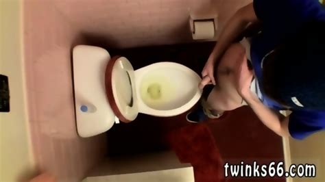 Of Gay Man Pissing During Sex Time Unloading In The Toilet Bowl