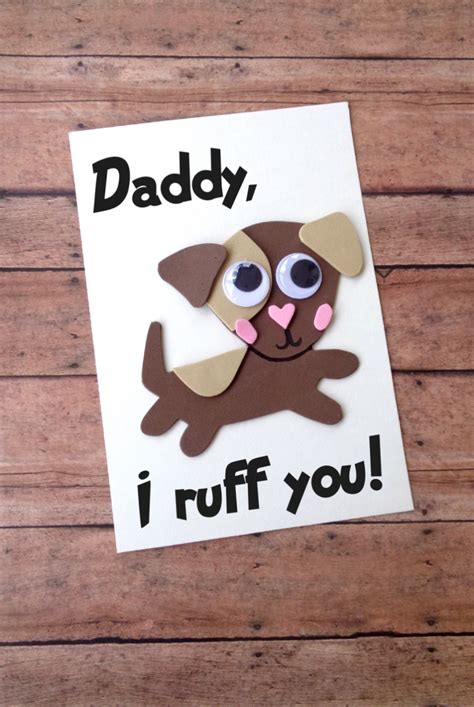 Diy Dog Themed Fathers Day Card For Dads Fathers Day Diy Fathers