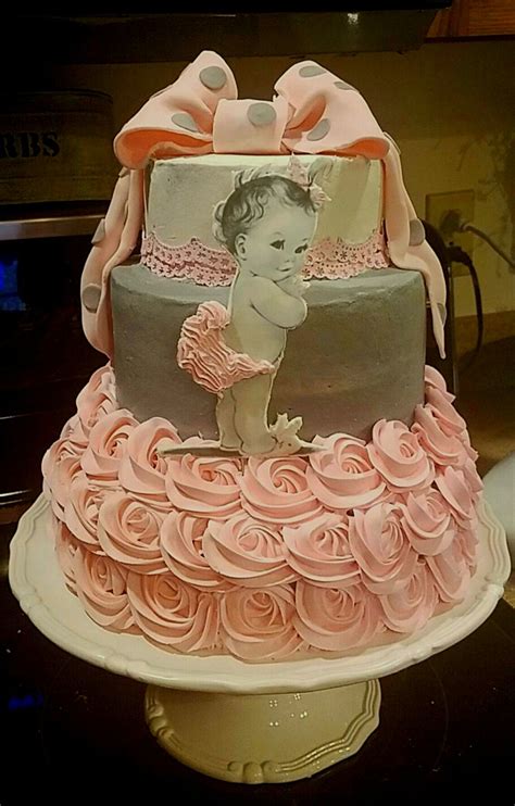 Baby Girl Shower Cake 💖 Girl Shower Cake Pink Baby Shower Cake Baby