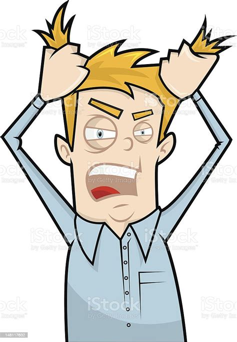 Pulling My Hair Out In Anger Stock Illustration Download